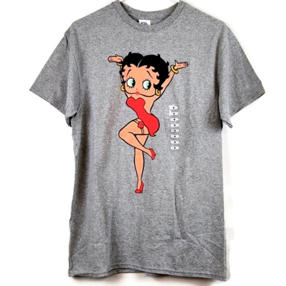 Betty Boop Men's Heather Gray Medium T-Shirt